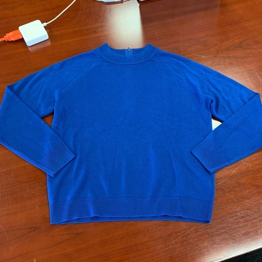 Designer Originals Mock Neck Zip Back Sweater M